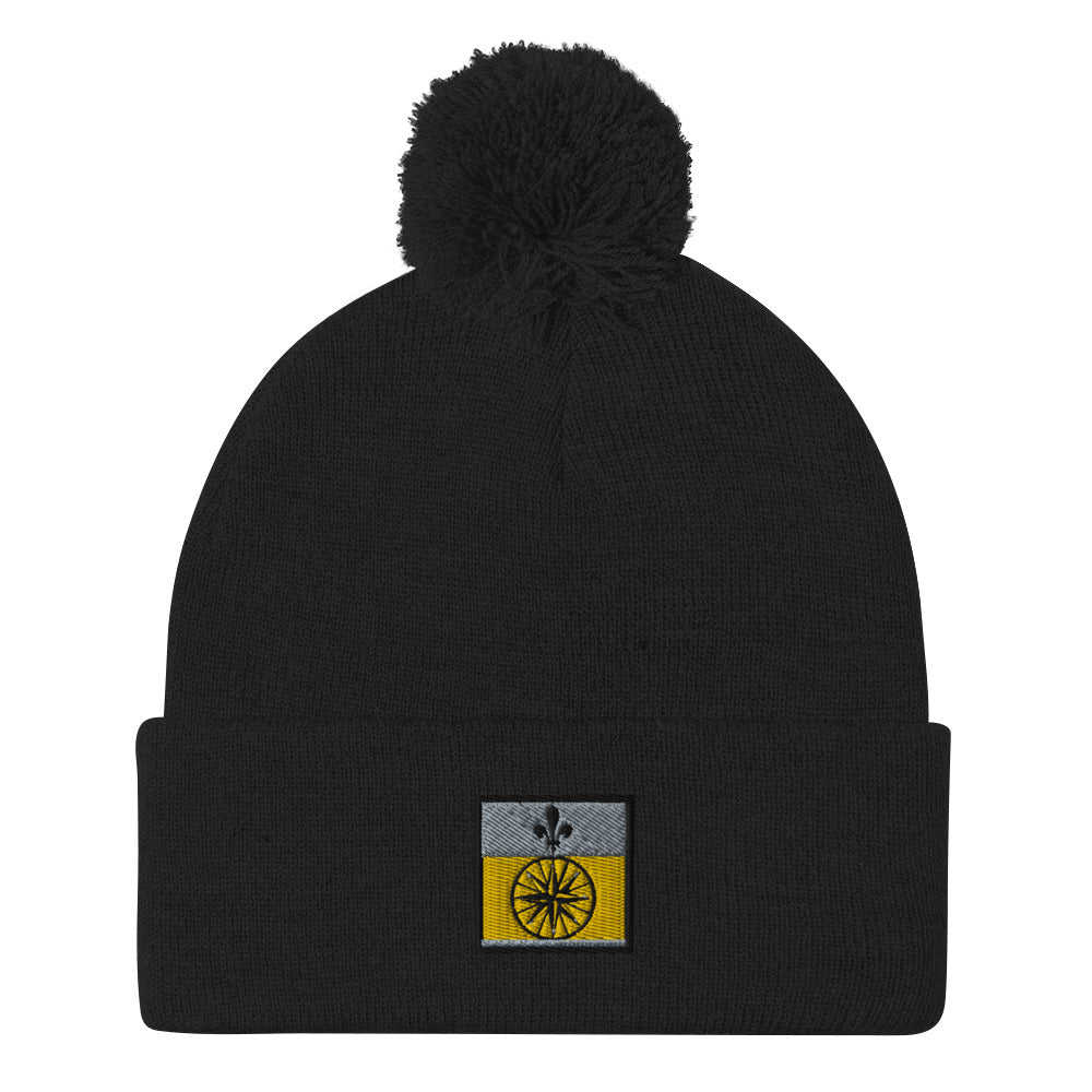 Pom-Pom Beanie - Midnight Black