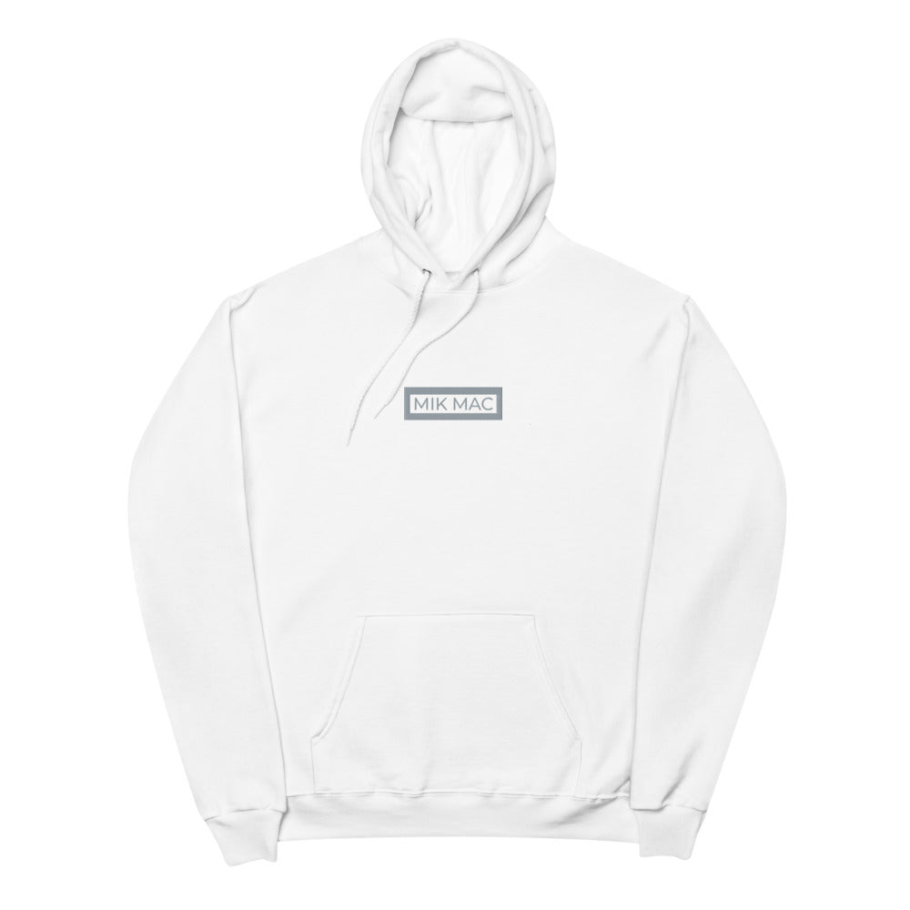 Unisex Recycled White Fleece Hoodie